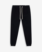 Pantalón jogger de Harper & Neyer en azul marino con cordón, cintura elástica y puños, vista frontal