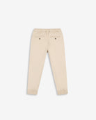 Pantalón jogger KIDS beige tostado de Harper & Neyer, vista trasera con puños elásticos en los bajos