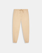 Pantalón Jogger Twill de Harper & Neyer en camel, plano frontal con cordón en cintura y bajo elástico ajustado