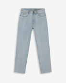 Pantalón vaquero de Harper & Neyer en denim claro, corte regular, vista frontal con cinco bolsillos