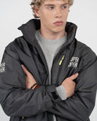 Parka IVY FROST de Harper & Neyer en gris antracita, vista frontal con cuello alto y cremallera