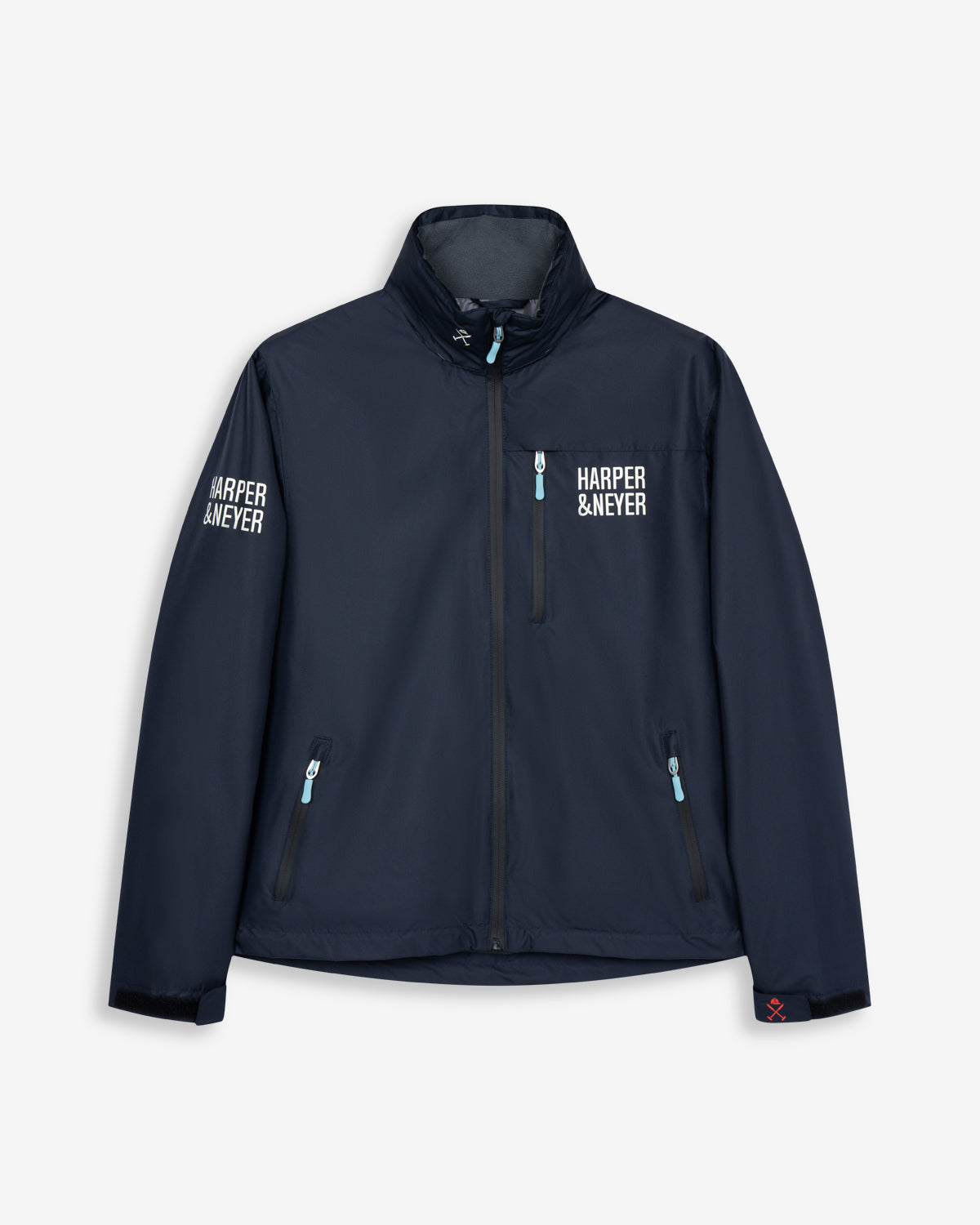 Parka IVY FROST de Harper & Neyer en azul marino, bodegón frontal con cuello alto