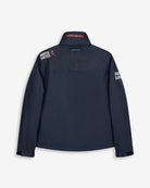 Parka IVY FROST azul marino de Harper & Neyer, bodegón trasero del tejido técnico