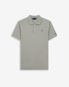 Polo ICON COLORS de Harper & Neyer en gris verdoso claro, vista frontal con cuello estructurado y logo bordado