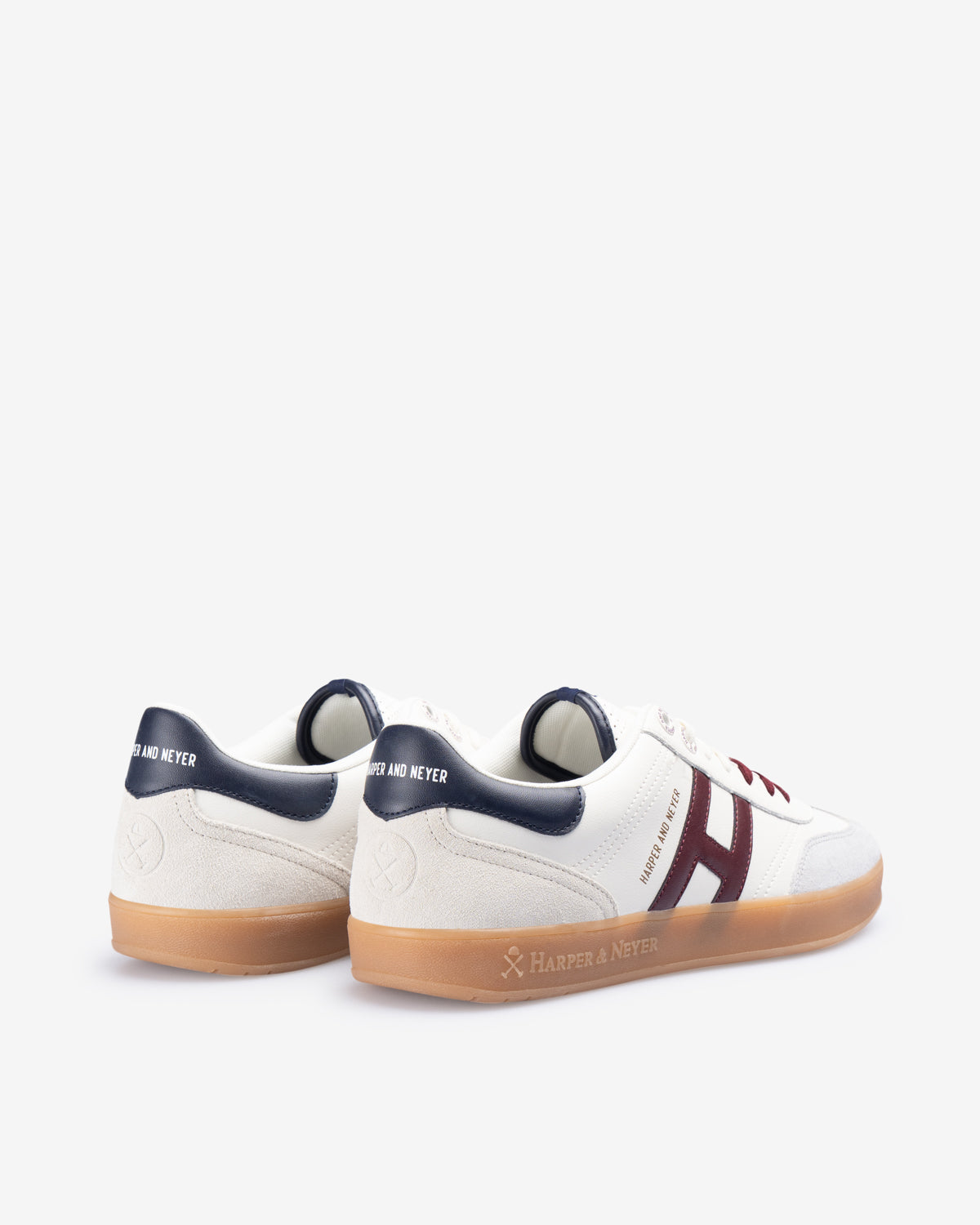 Sneaker HAMPTONS CLUB de Harper & Neyer en crudo, vista trasera con refuerzo en el talón