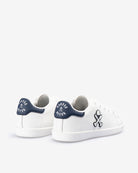 Sneaker HARPER KIDS de Harper & Neyer en blanco y azul, tercer perfil lateral con cordones