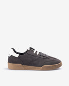 Sneaker ROCHESTER de Harper & Neyer en serraje antracita, perfil exterior con logo lateral en relieve