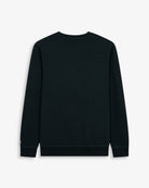 Sudadera FLUFFY BEAR de Harper & Neyer en verde botella, vista trasera lisa con cuello redondo estructurado