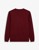 Sudadera HARVARD de Harper & Neyer en burdeos, vista trasera lisa con cuello redondo estructurado