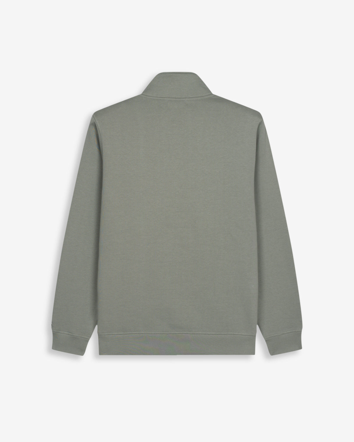 Sudadera MARYLAND de Harper & Neyer en gris verdoso claro, vista trasera lisa con cuello alto estructurado