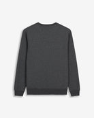 Sudadera RUGBY de Harper & Neyer en gris oscuro jaspeado, vista trasera lisa con cuello redondo estructurado