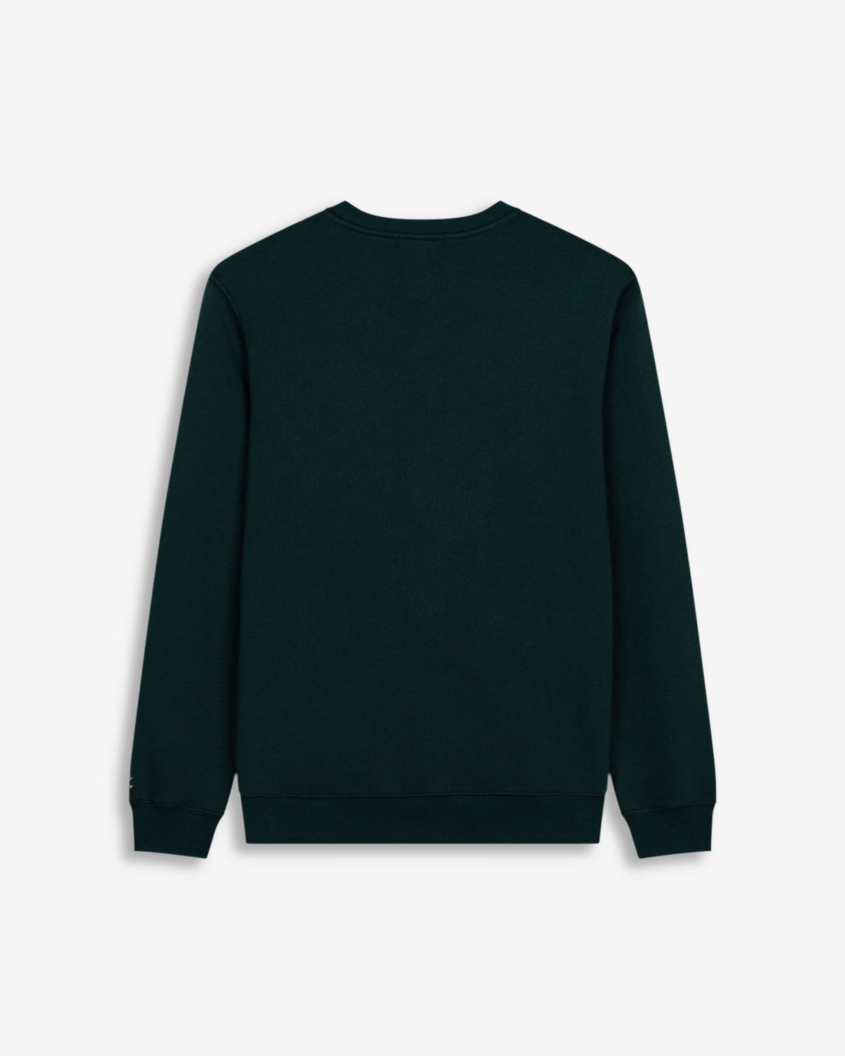 Sudadera RUGBY de Harper & Neyer en verde botella, vista trasera lisa con cuello redondo estructurado