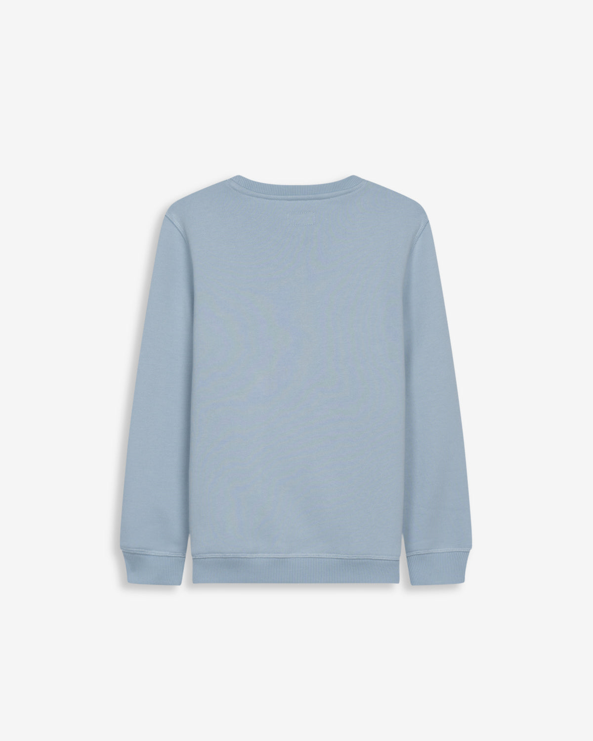 Sudadera TEDDY KIDS de Harper & Neyer en algodón azul cielo, vista trasera con ribetes canalados