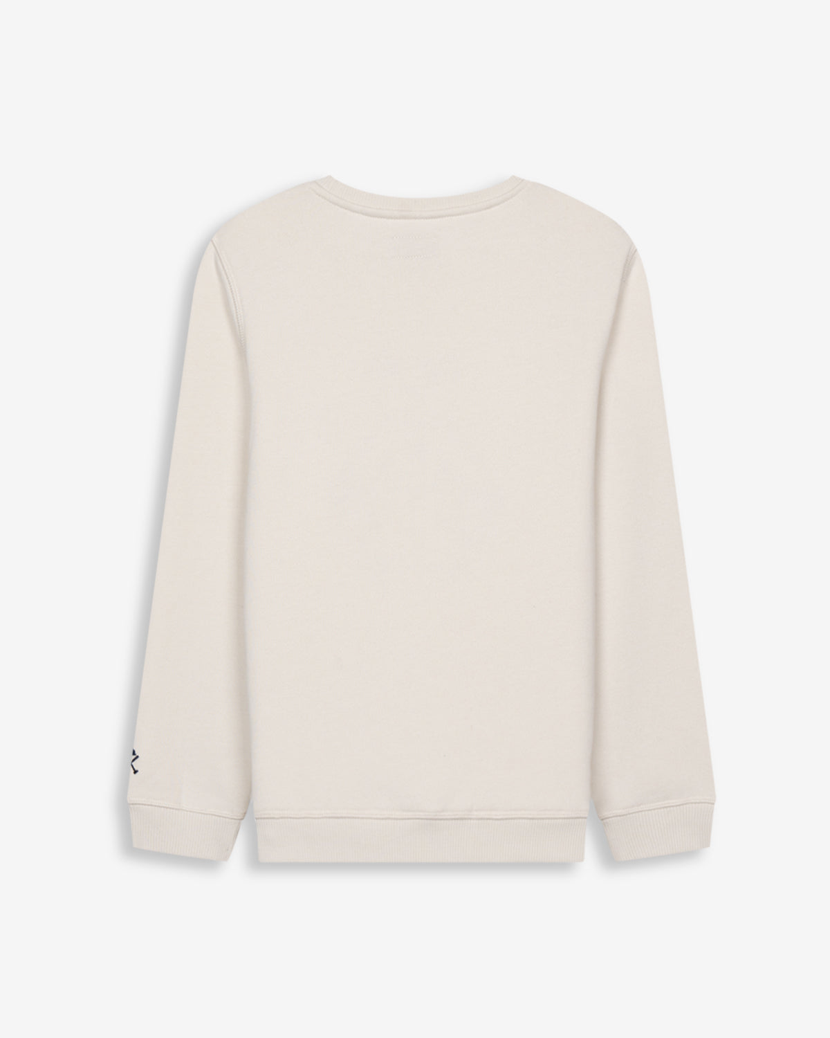 Sudadera TEDDY KIDS de Harper & Neyer en algodón crudo, vista trasera con ribetes canalados