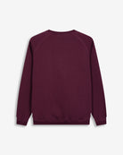 Sudadera VICTORY en algodón burdeos de Harper & Neyer, bodegón trasero con espalda lisa y manga ranglan