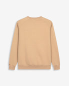 Sudadera VICTORY en algodón camel de Harper & Neyer, bodegón trasero con canalé en puños y bajo